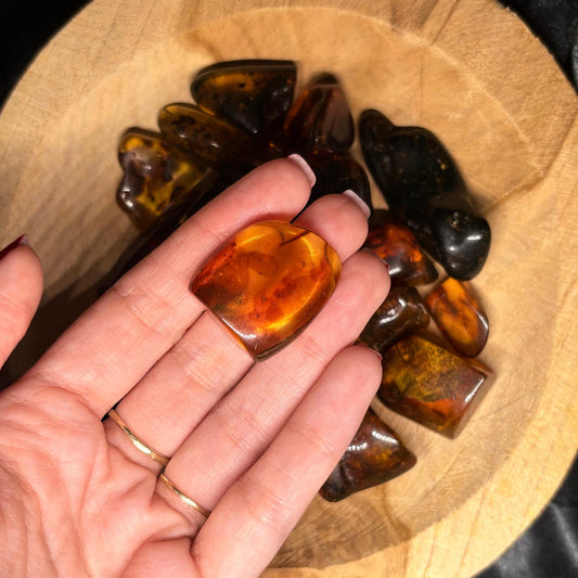 Pierre roulée Ambre Baltique - Cristaux Magiques