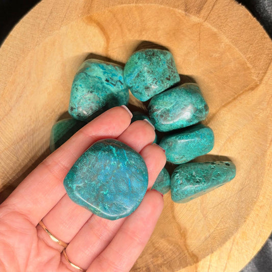 Pierre roulée Chrysocolle - Cristaux Magiques