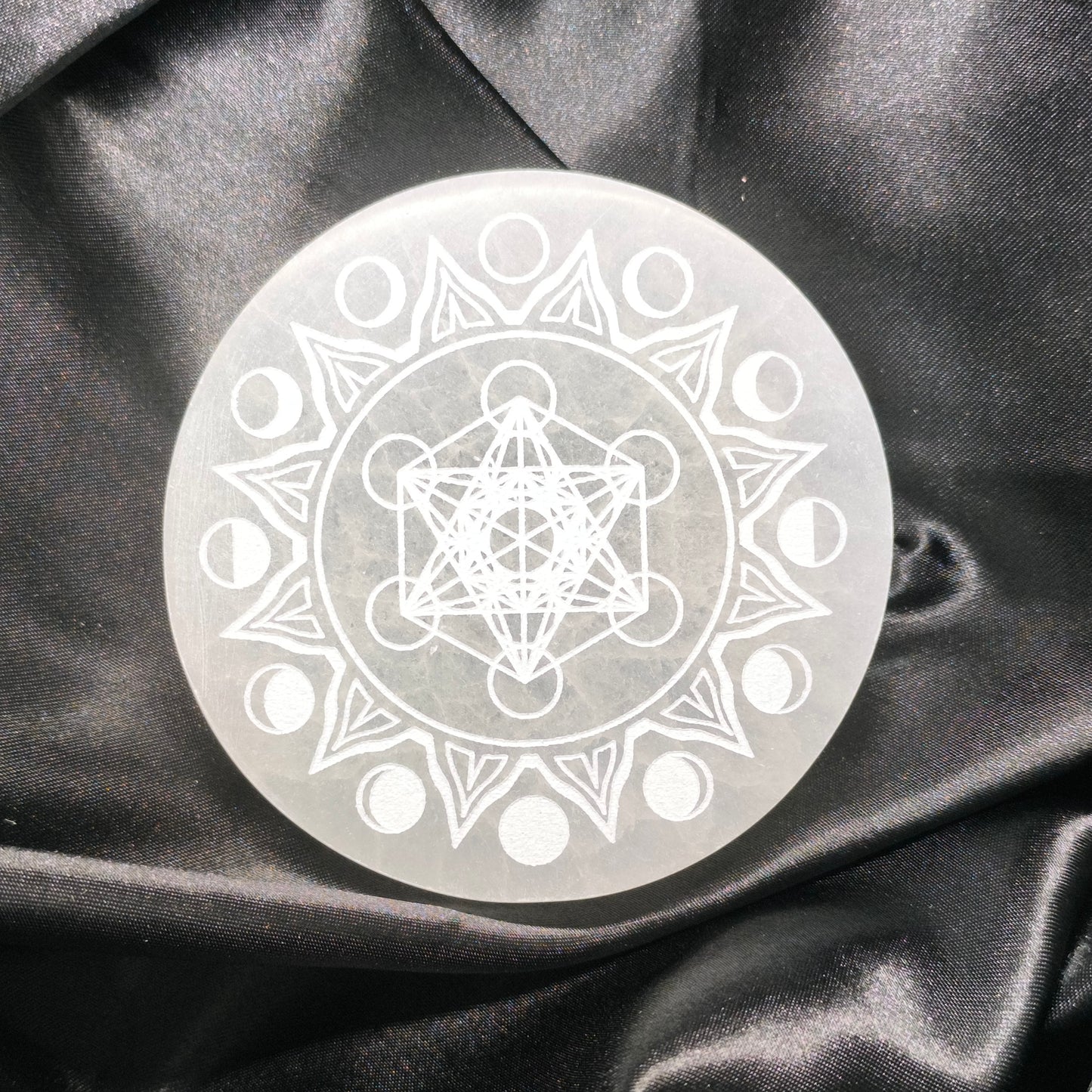 Plaque de Sélénite - Purification et/ou rechargement des pierres, protection
