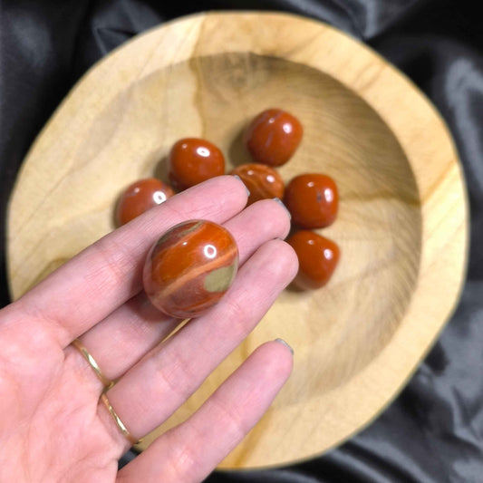 Pierre roulée Jaspe rouge - Cristaux Magiques