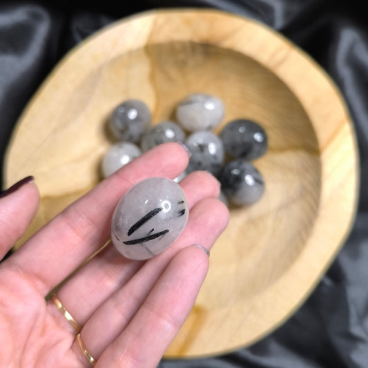 Pierre roulée Quartz tourmaline - Cristaux Magiques