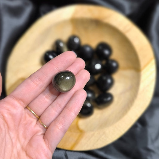 Pierre roulée Obsidienne dorée - Cristaux Magiques