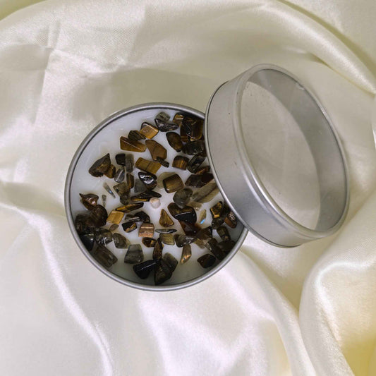 Bougie Protection – Parfum Sauge Purifiante - Cristaux Magiques