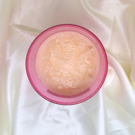 Bougie Chakra Couronne – Parfum Mûre - Cristaux Magiques