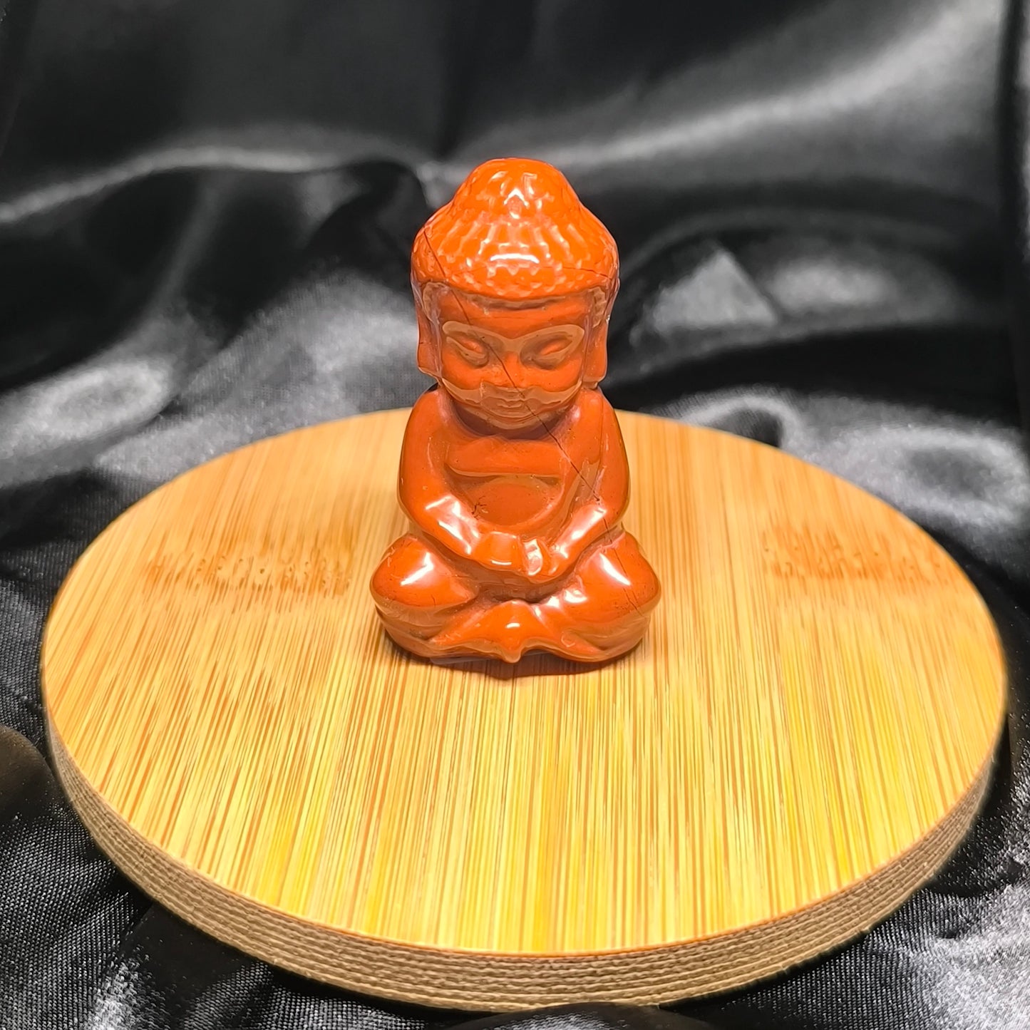 Bouddha Indien en Jaspe rouge