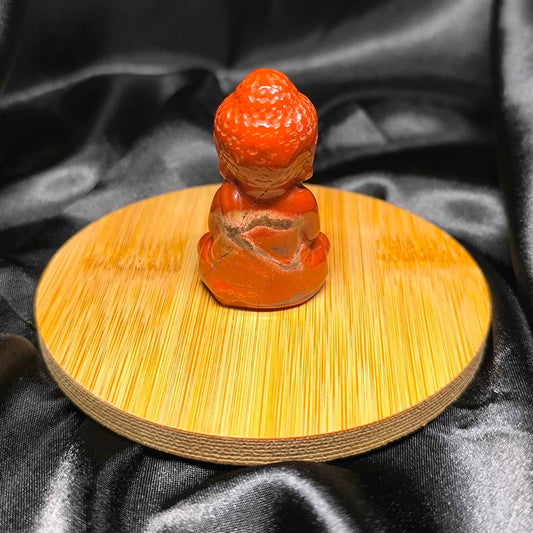 Bouddha Indien en Jaspe rouge - Cristaux Magiques