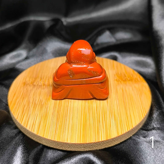 Bouddha en Jaspe rouge - Cristaux Magiques