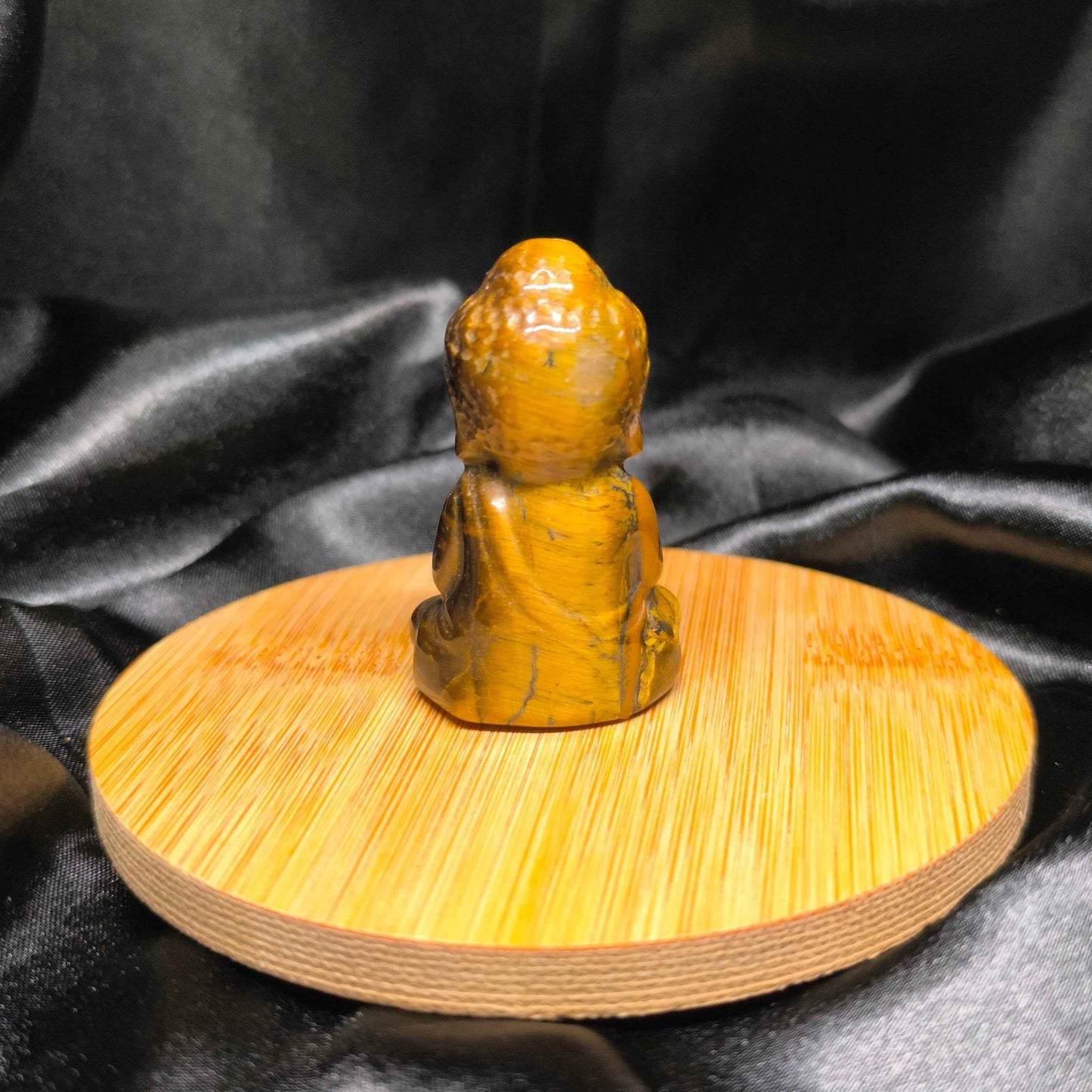 Bouddha Indien en Œil de tigre - Cristaux Magiques