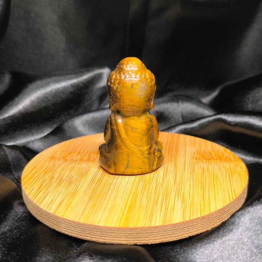 Bouddha Indien en Œil de tigre - Cristaux Magiques