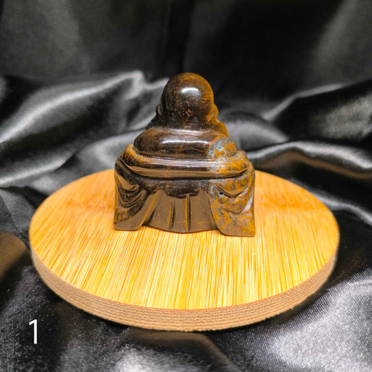 Bouddha en Œil de tigre - Cristaux Magiques