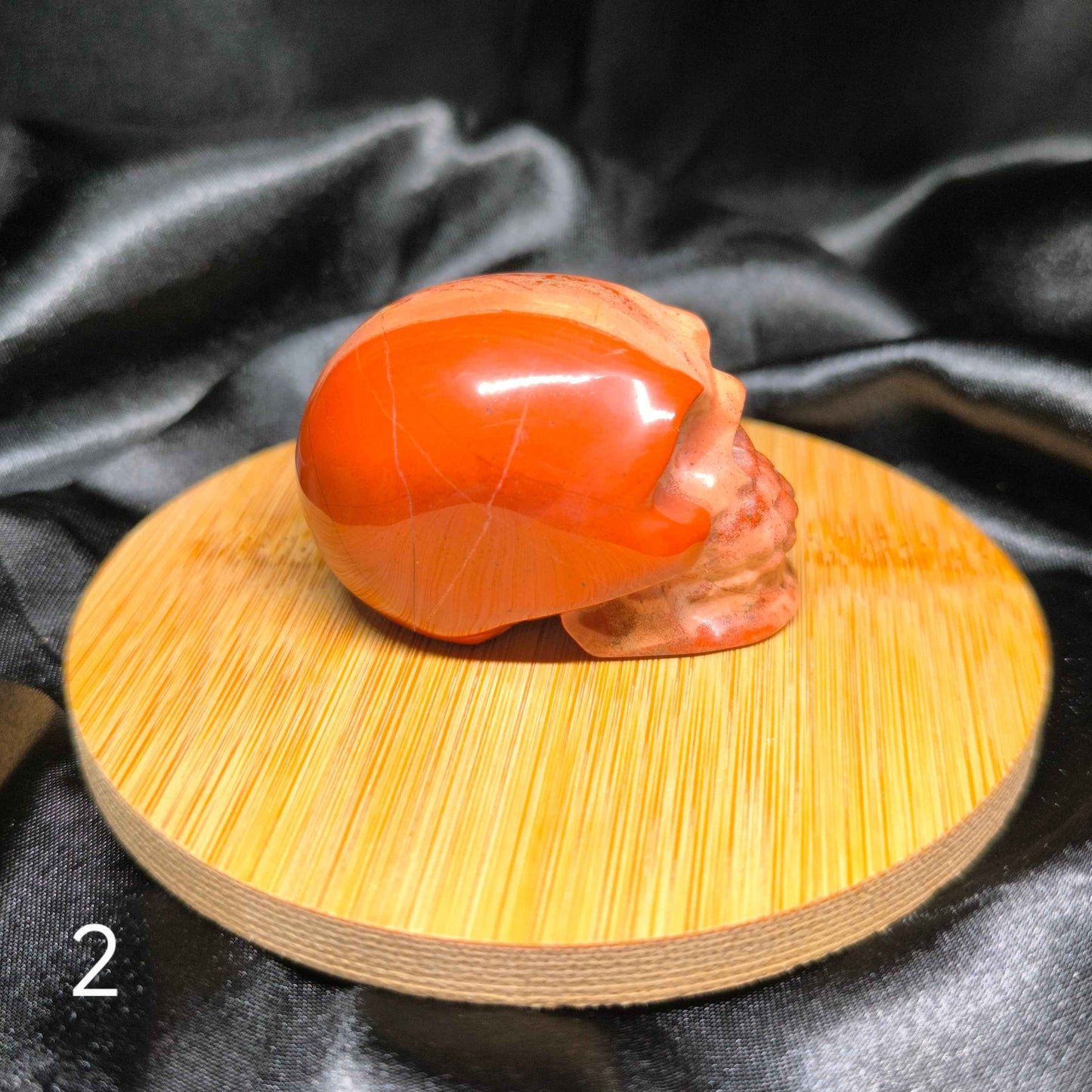 Crâne en Jaspe rouge - Cristaux Magiques