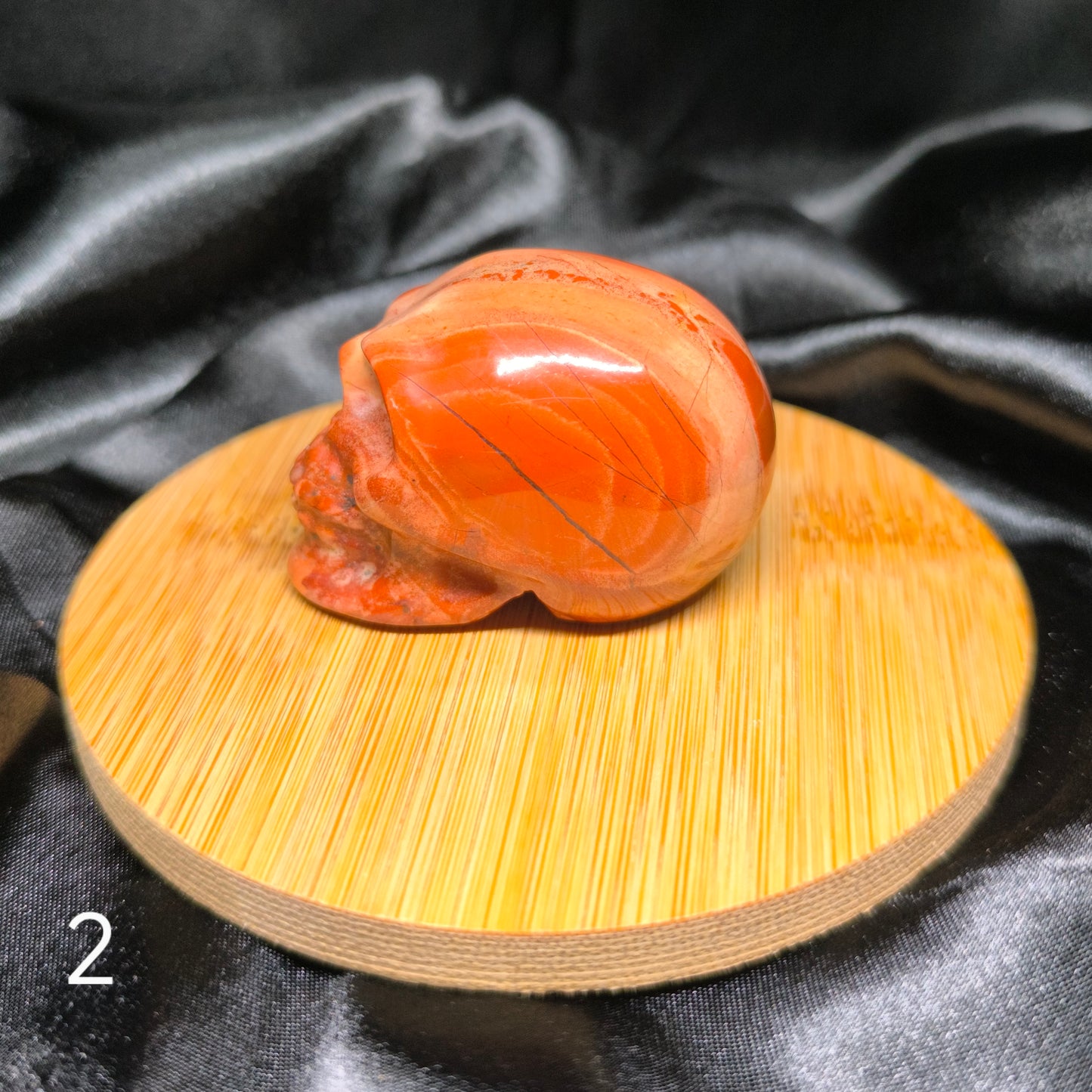 Crâne en Jaspe rouge