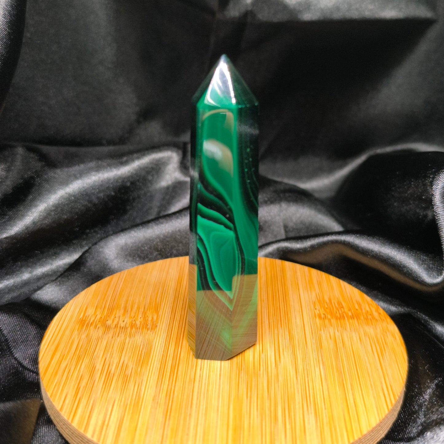 Pointe polie en Malachite