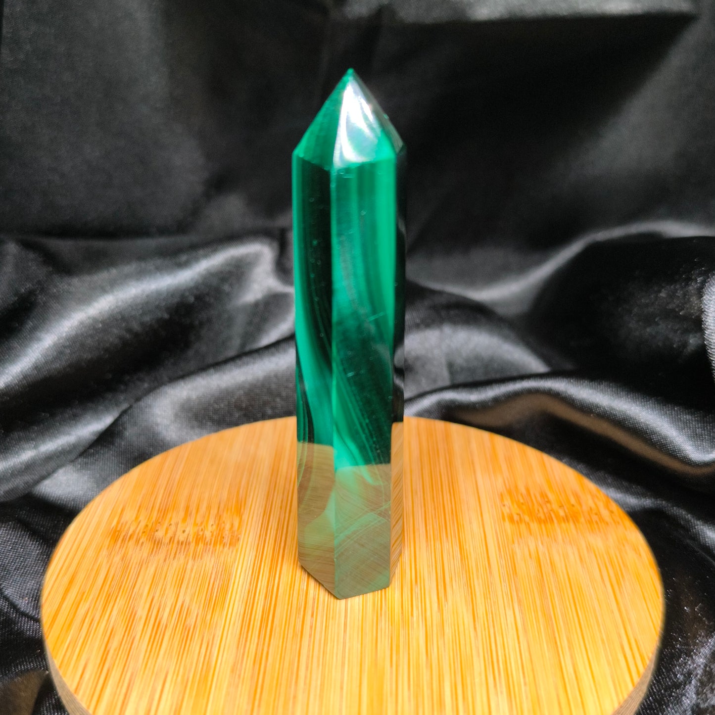 Pointe polie en Malachite