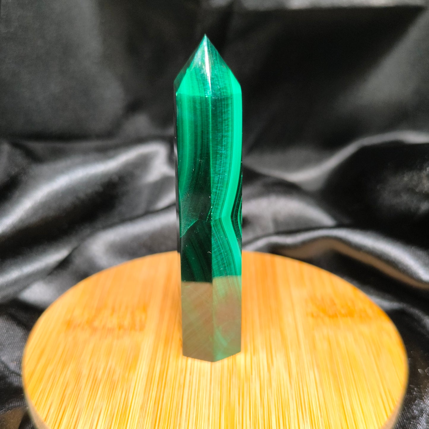 Pointe polie en Malachite
