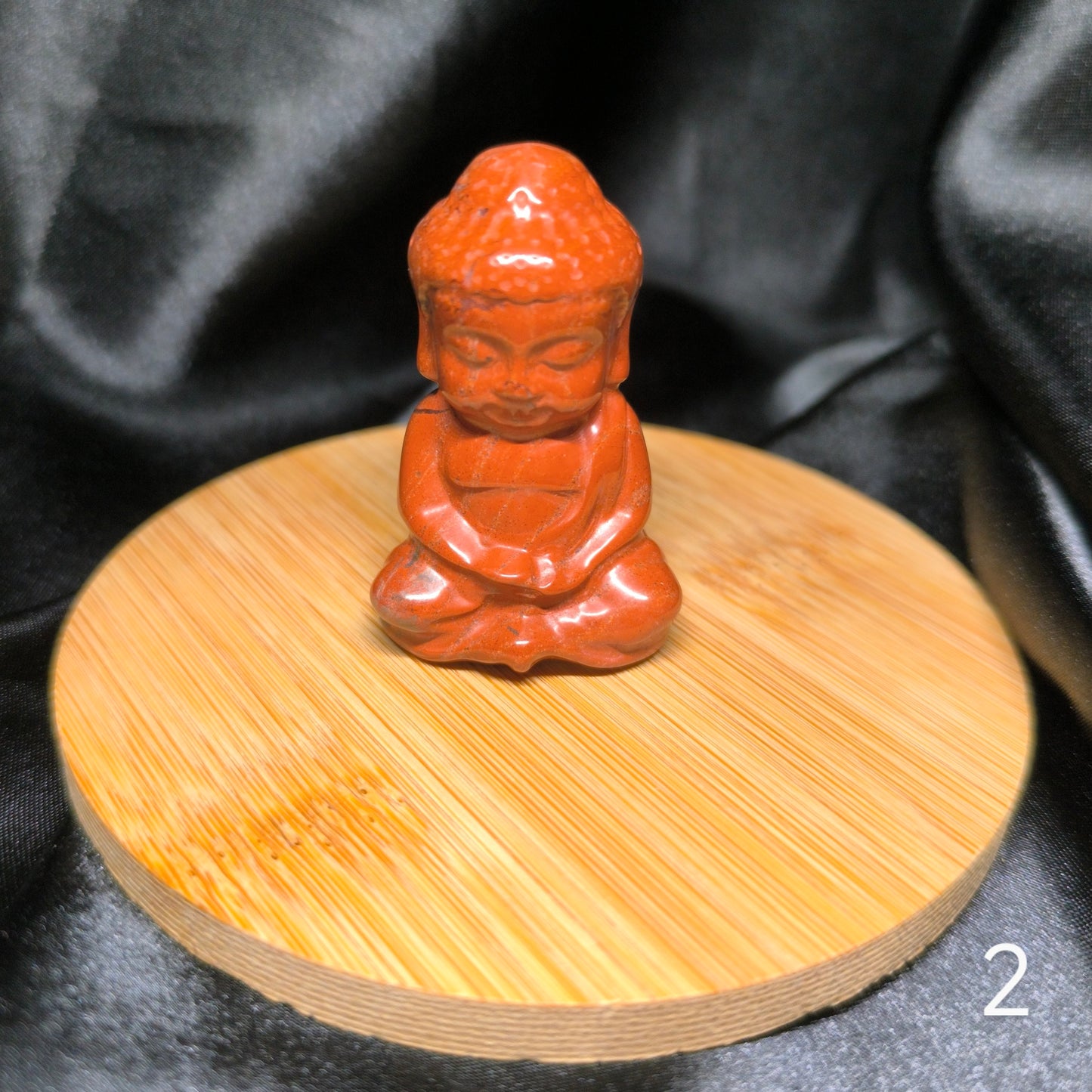 Bouddha Indien en Jaspe rouge
