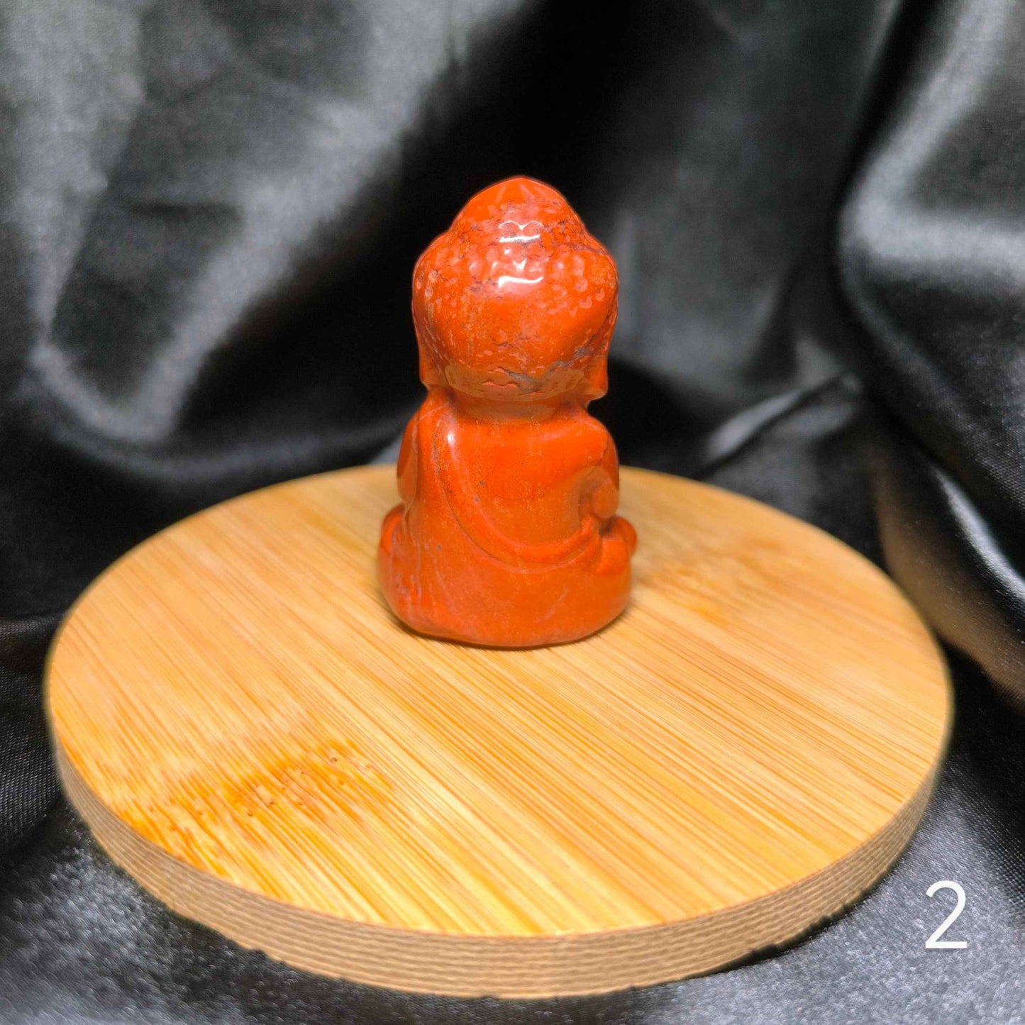 Bouddha Indien en Jaspe rouge - Cristaux Magiques