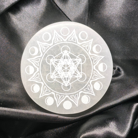 Plaque de Sélénite - Purification et/ou rechargement des pierres, protection