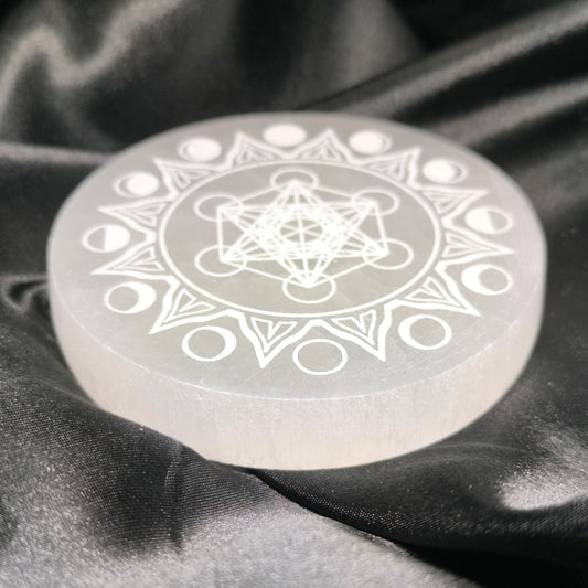 Plaque de Sélénite - Purification et/ou rechargement des pierres, protection