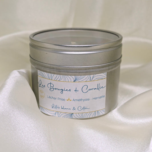 Bougie "Lâcher-Prise" – Parfum Lotus Blanc & Coton