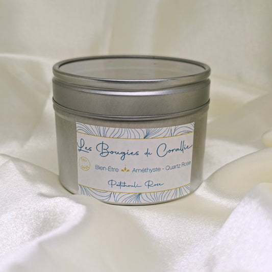 Bougie "Bien-Être" – Parfum Patchouli Rose