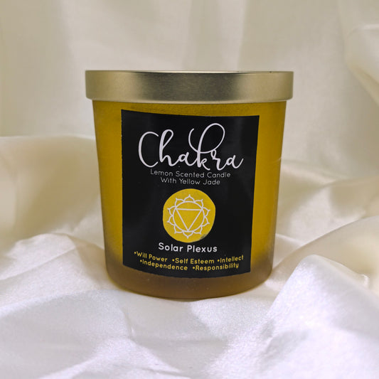 Bougie "Chakra Plexus Solaire" – Parfum Citron
