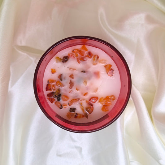 Bougie "Chakra Racine" – Parfum Fraise