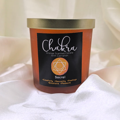Bougie "Chakra Sacré" – Parfum Orange