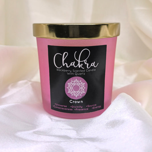Bougie "Chakra Couronne" – Parfum Mûre