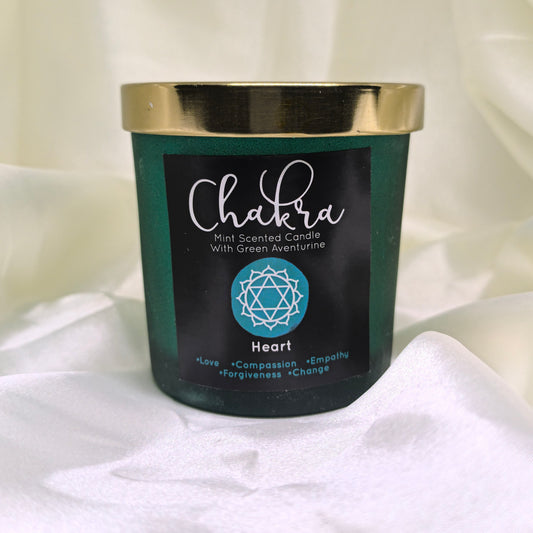 Bougie "Chakra Cœur" – Parfum Menthe