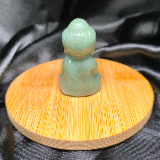 Bouddha indien en Aventurine verte