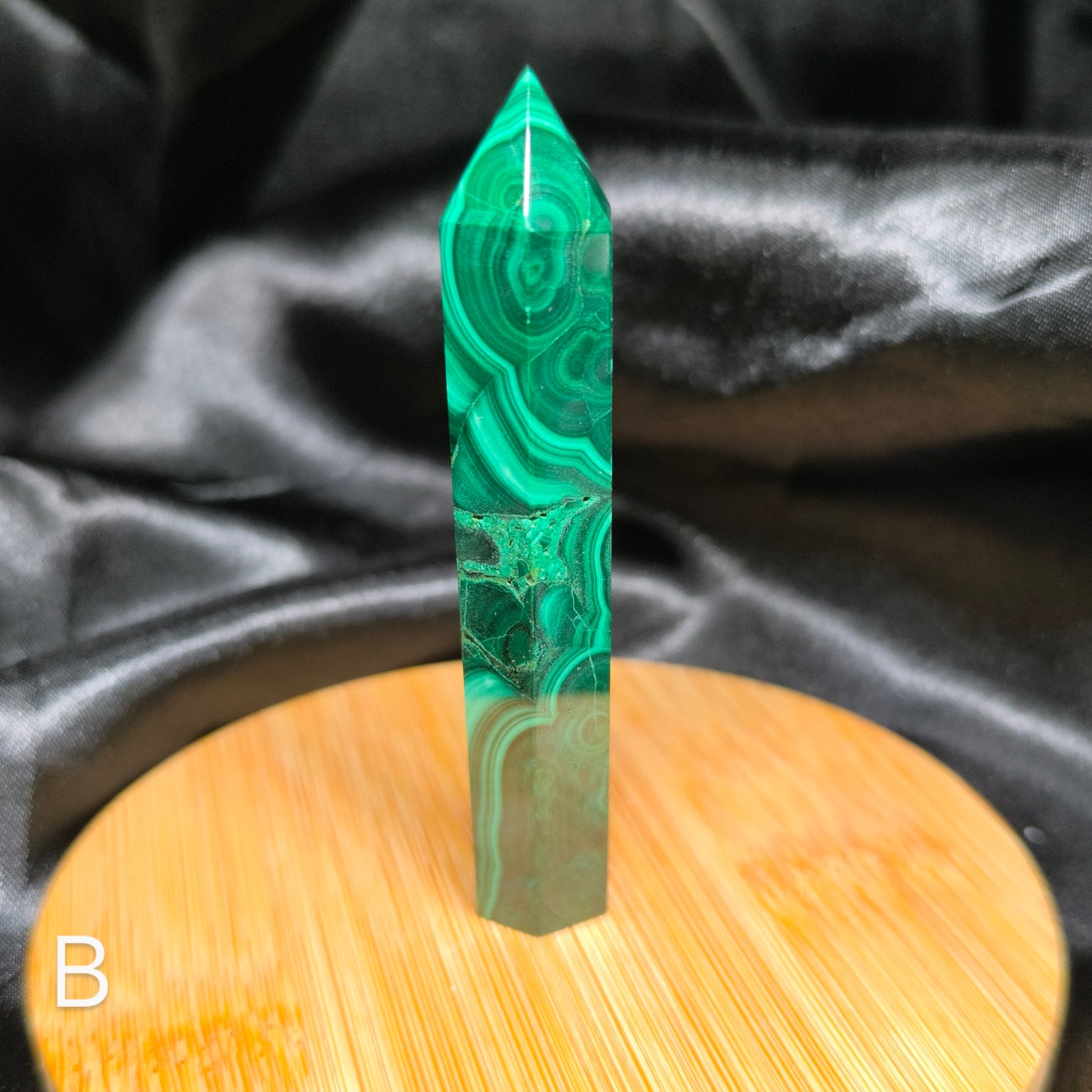 Pointe polie en Malachite